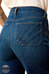 Ariat 10073012 Penelope Ultra High Rise Wide Leg Jean back pocket detail