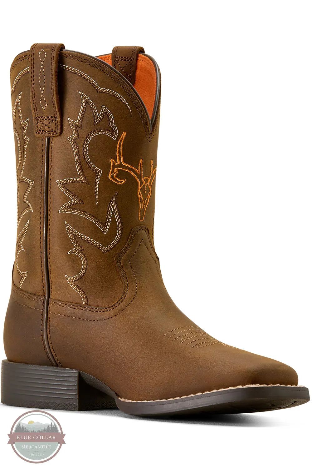 Ariat 10074193 Deer Ridge Square Toe Youth Western Boot single side view