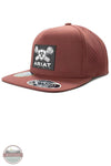 Ariat A290002409 Men's Cap Snap Back Bolt Patch Burgundy front view