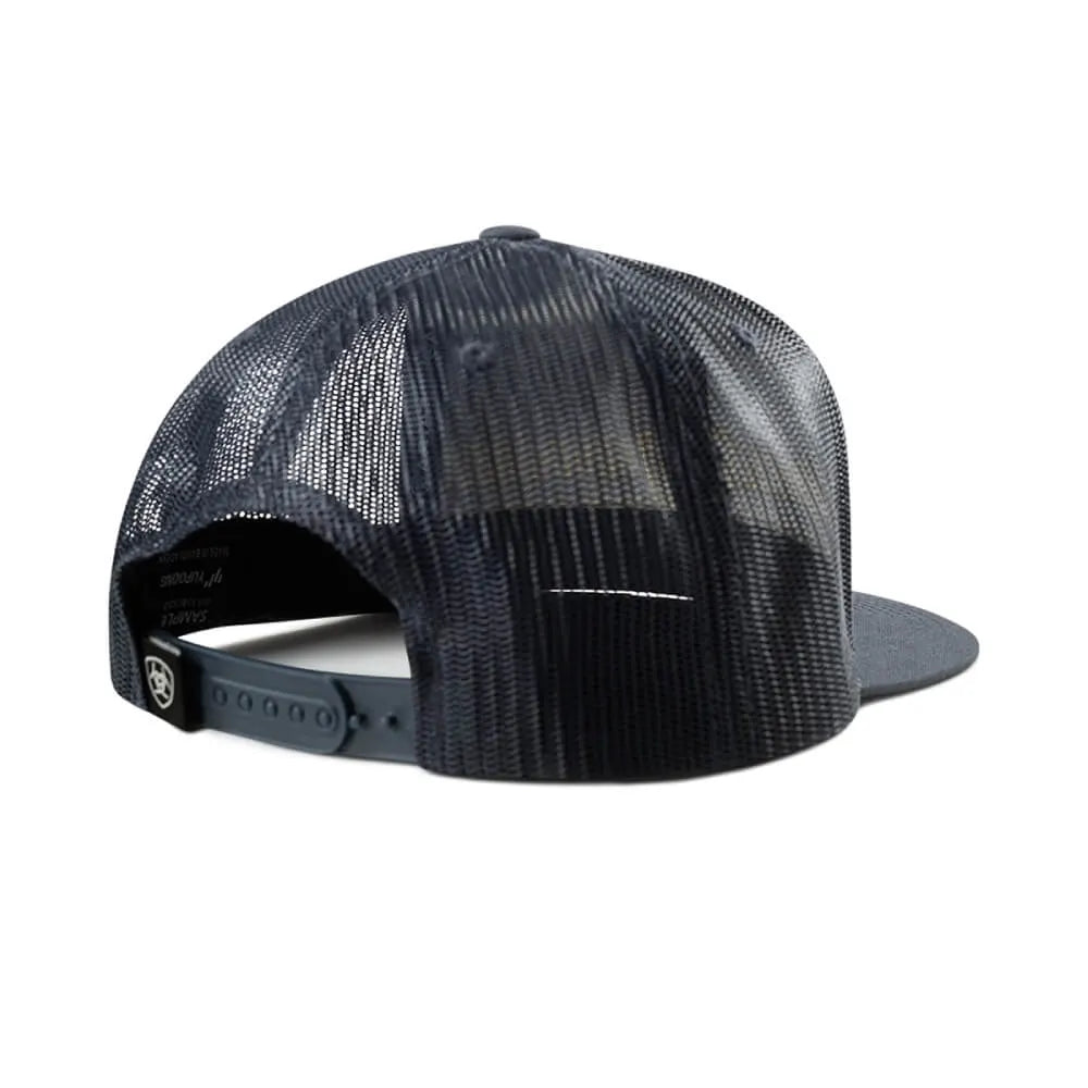 Ariat A300092103 Men's Shield & Boot Stitch Ribbon Snapback Cap back view