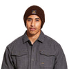 Ariat Rebar Watch Cap 10027795 Brown being worn image