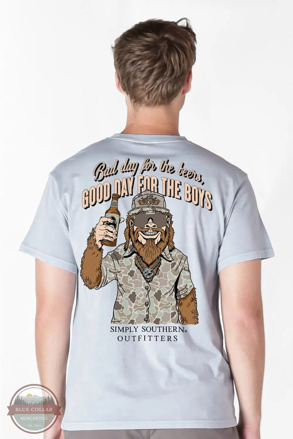 Simply Southern Bad Days And Good Days Short Sleeve Shirt MN-MINWASH-BIGFOOT-ASHEN shown on model