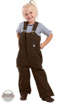 Berne BB21TB Toddler Softstone Insulated Bib Overalls in Bark Brown front view