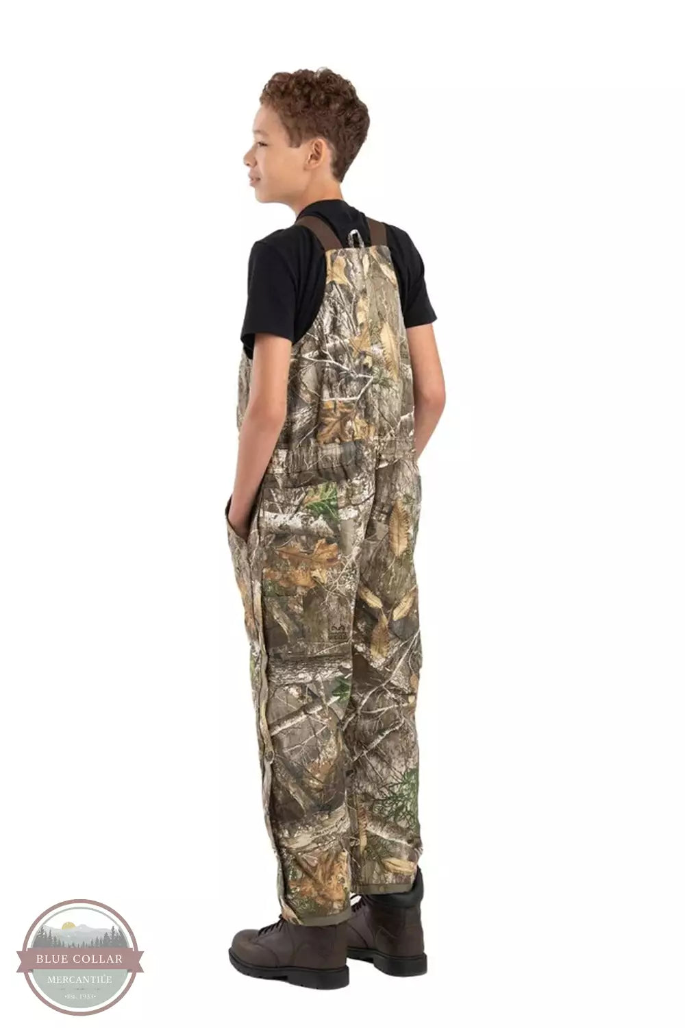 Berne BB21EDG Youth Camo Softstone Insulated Bib Overall Back View