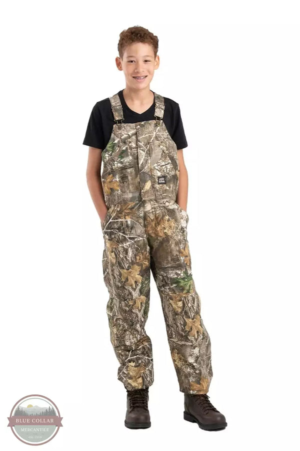 Berne BB21EDG&nbsp;Youth Camo Softstone Insulated Bib Overall Front View
