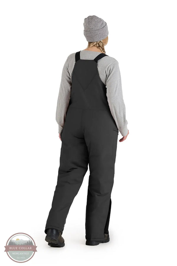 Berne WB21 Weather Warrior Insulated Bib Overall in Black back view