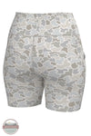 Local Girl LG Biker Shorts in Forest Camo Saltwater rear view of shorts