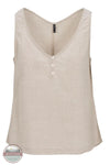 North River Apparel NRL5112-PLZTP Bimini Sleeveless Woven Henley Top Product only view