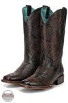 Corral A4848 - Women's Black Honey Floral Petal Embroidery Square Toe Cowboy Boots pair shown together