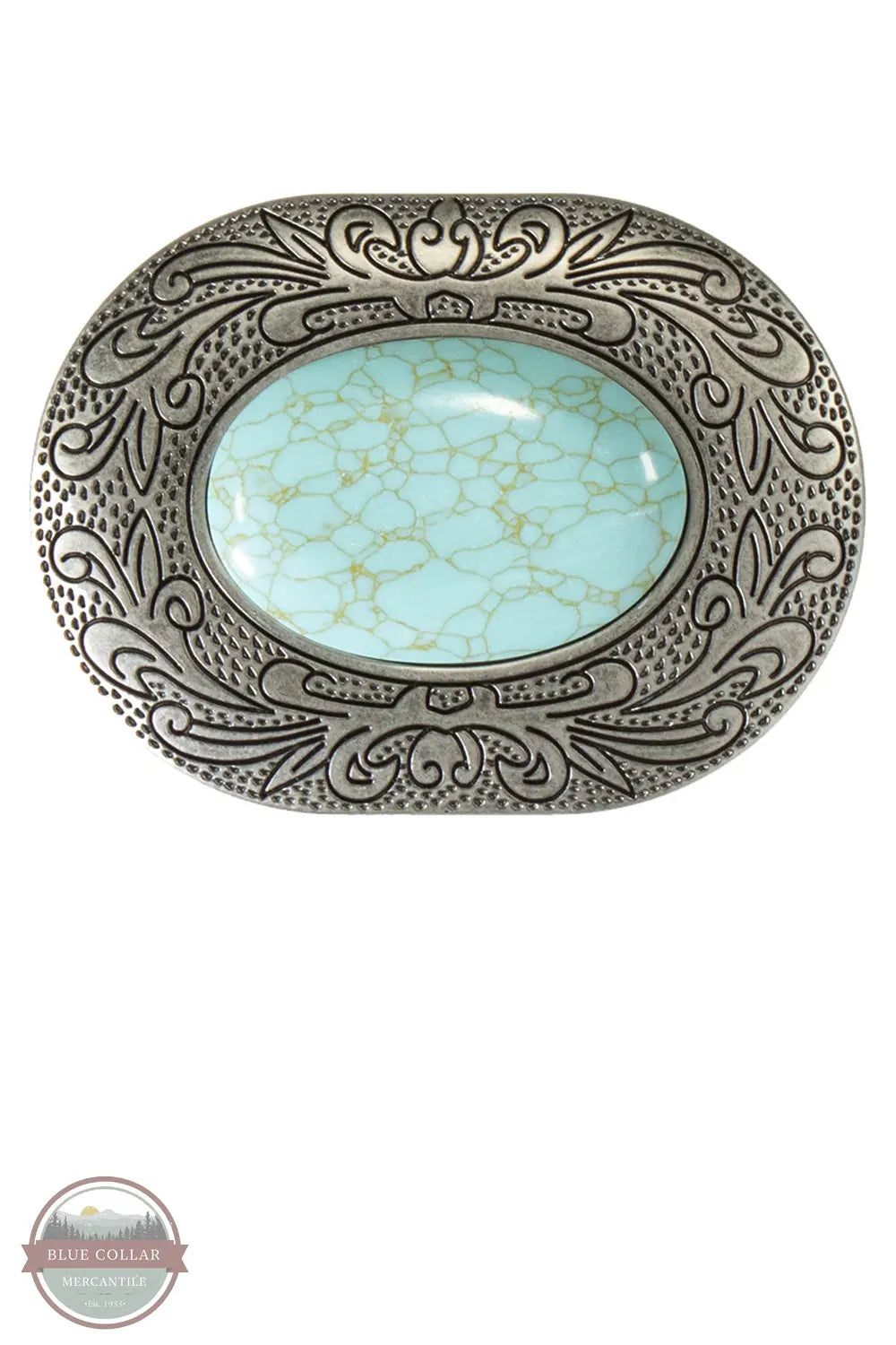 Blazin' Roxx 37902 Ladies Oval Turquoise Stone Belt Buckle