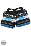 Versible's Blue Belle Tap To Pray® Wristband packaging shown