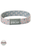 Versible's Boho Bouquet Tap To Pray® Wristband side with flower in an arc shown