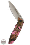 Browning 3220250 Every Day Carry Pink Camo Knife half opened