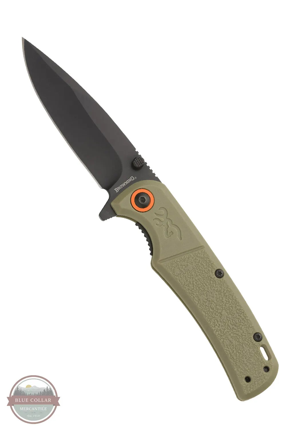Browning 3220513 Buckmark Slim Sage EDC Knife opened