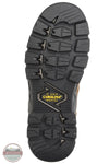 Carolina CIRCUIT CA1626 Women's 6" Waterproof Composite Toe Work Boot, A close-up of a black rugged shoe sole with a visible Carolina Resisting logo patch in the center, shown on a white background.