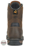 Carolina CA3701 Men's Blockade 8" Heat Resisting Waterproof Composite Toe Work Boot in Dark Brown back view of heel