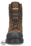 Carolina CA3701 Men's Blockade 8" Heat Resisting Waterproof Composite Toe Work Boot in Dark Brown front view