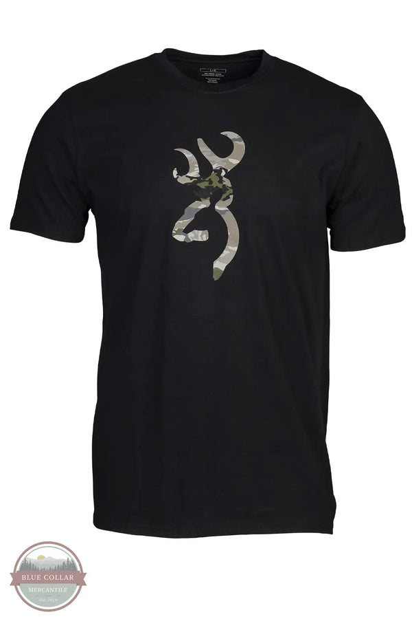 Browning Camo Buckmark Shirt in Black front view