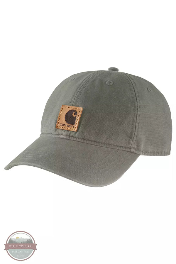 Carhartt 100289 Canvas Cap Dusty Olive Front View