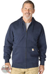 Carhartt 100614 Rain Defender Loose Fit Heavyweight Full-Zip Sweatshirt in New Navy
