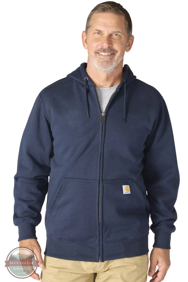 Carhartt 100614 Rain Defender Loose Fit Heavyweight Full-Zip Sweatshirt in New Navy