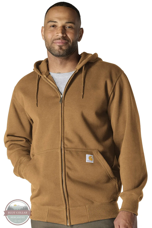 Carhartt 100614 Rain Defender Loose Fit Heavyweight Full-Zip Sweatshirt in Carhartt Brown