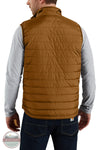Carhartt 102286 Men's Rain Defender Insulated Vest - Relaxed Fit brn back of model view
