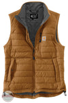 Carhartt 102286 Men's Rain Defender Insulated Vest - Relaxed Fit BRN Vest only view