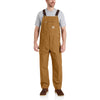 Carhartt 102776-211&nbsp;Relaxed Fit Duck Bib Overall in Carhartt Brown front view with model
