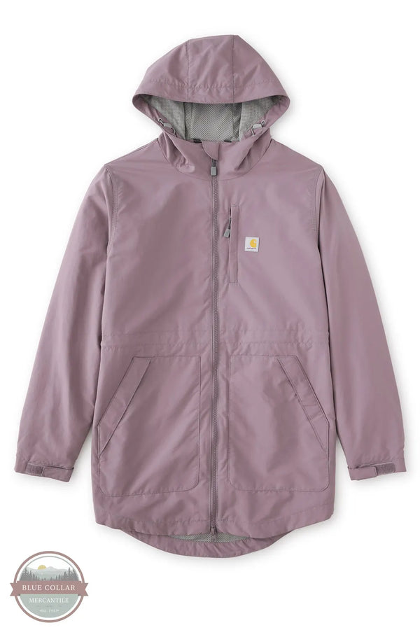 Carhartt 104221 Rain Defender Relaxed Fit Lightweight Jacket in Ash Berry Purple