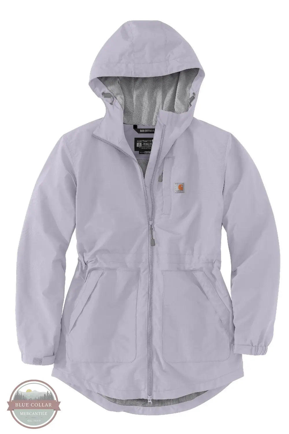 Carhartt 104221 Rain Defender Relaxed Fit Lightweight Jacket in Light Purple, front view