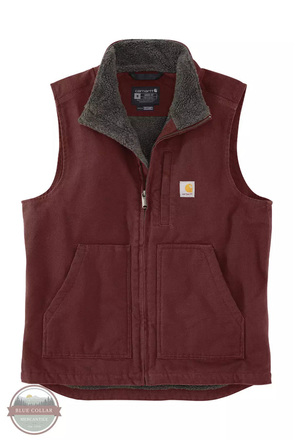 Carhartt Sherpa-Lined Duck Vest - Mock Neck Loose Fit | 104277 Carhartt Sherpa-Lined Duck Vest - Mock Neck Loose Fit | 104277