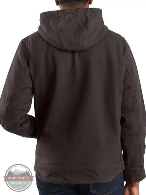Carhartt 104392 Relaxed Fit Washed Duck Sherpa-Lined Jacket in DKB, rear