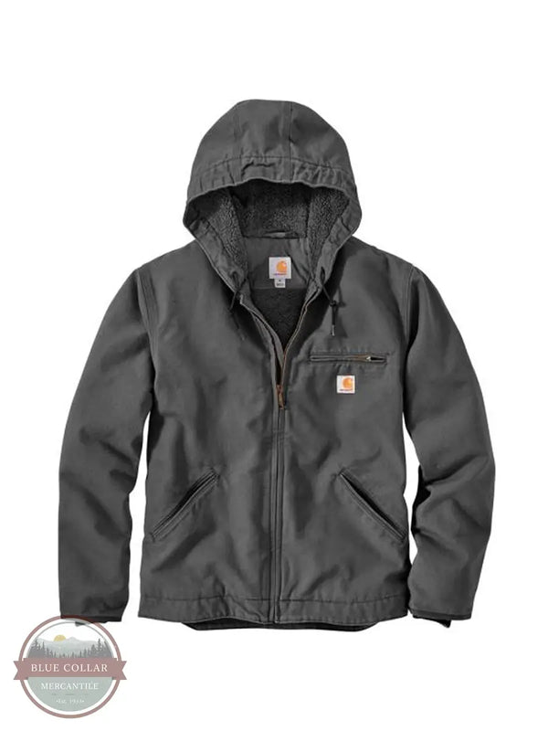 Carhartt 104392 Relaxed Fit Washed Duck Sherpa-Lined Jacket in GVL, front