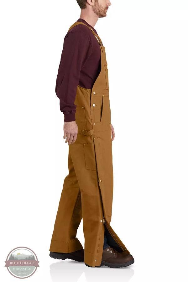 Loose Fit Firm Duck Insulated Bib Overall 104393-BRN