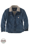 Carhartt 106323 H87 Relaxed Fit Denim Sherpa-Lined Jacket - 2 Warmer Rating front jacket only view