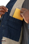 Carhartt 106323 H87 Relaxed Fit Denim Sherpa-Lined Jacket - 2 Warmer Rating inside pocket detail image
