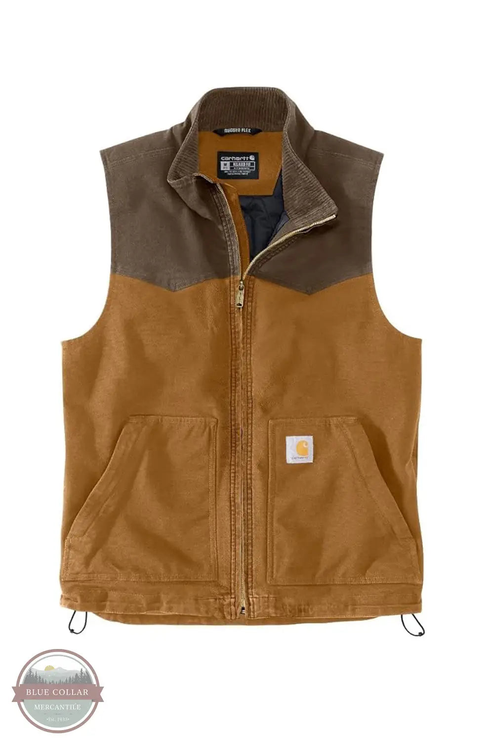 Carhartt 106433 Rugged Flex Relaxed Fit Duck Vest in Brown B84, front
