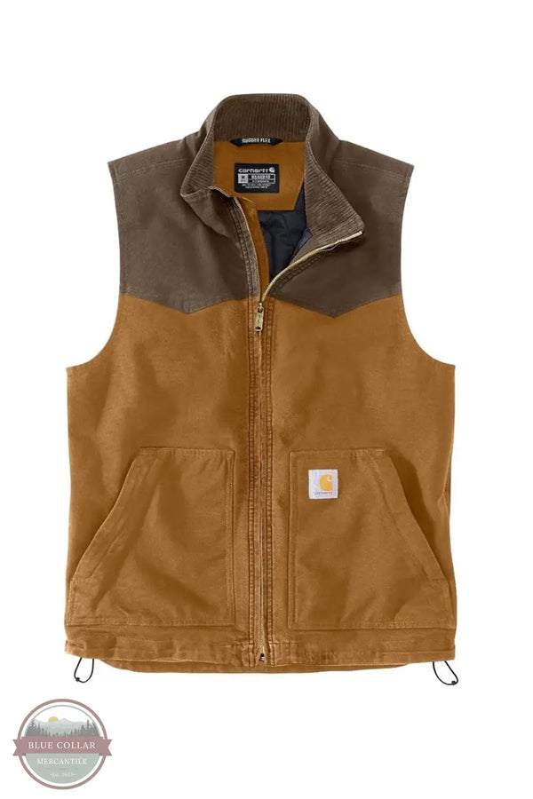 Carhartt 106433 Rugged Flex Relaxed Fit Duck Vest in Brown B84, front