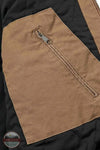 Carhartt 106433 Rugged Flex Relaxed Fit Duck Vest in Brown B84, inside zipper pocket