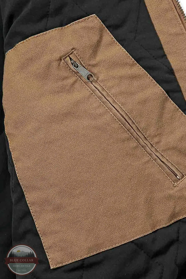 Carhartt 106433 Rugged Flex Relaxed Fit Duck Vest in Brown B84, inside zipper pocket