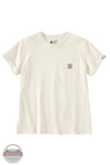 Carhartt 106903-W03 Rosie the Riveter Short Sleeve T-Shirt in Cream front pocket detail of shirt