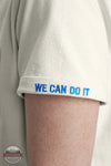 Carhartt 106903-W03 Rosie the Riveter Short Sleeve T-Shirt in Cream sleeve detail "we can do it"