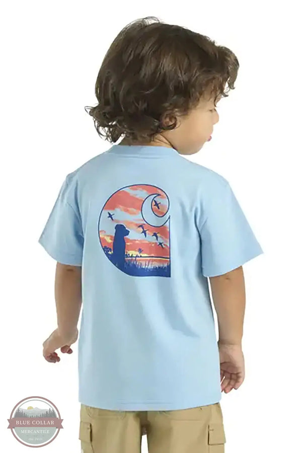 Carhartt CA6654-HL6 Dog Short Sleeve T-Shirt in Blue, rear