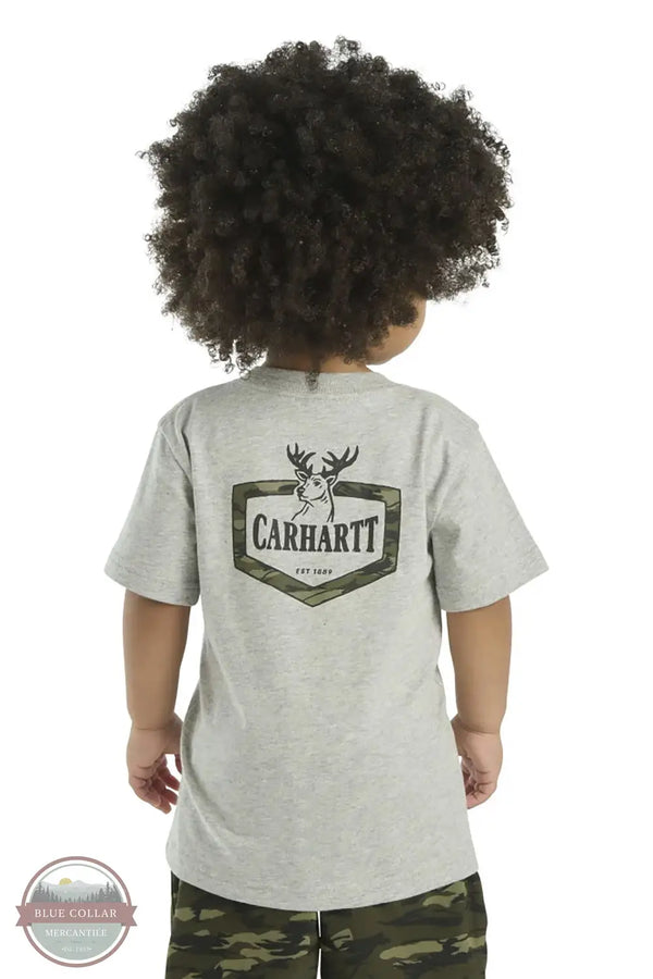 Carhartt CA6684-H01 Carhartt Outdoors Short Sleeve T-Shirt in Heather Grey, rear