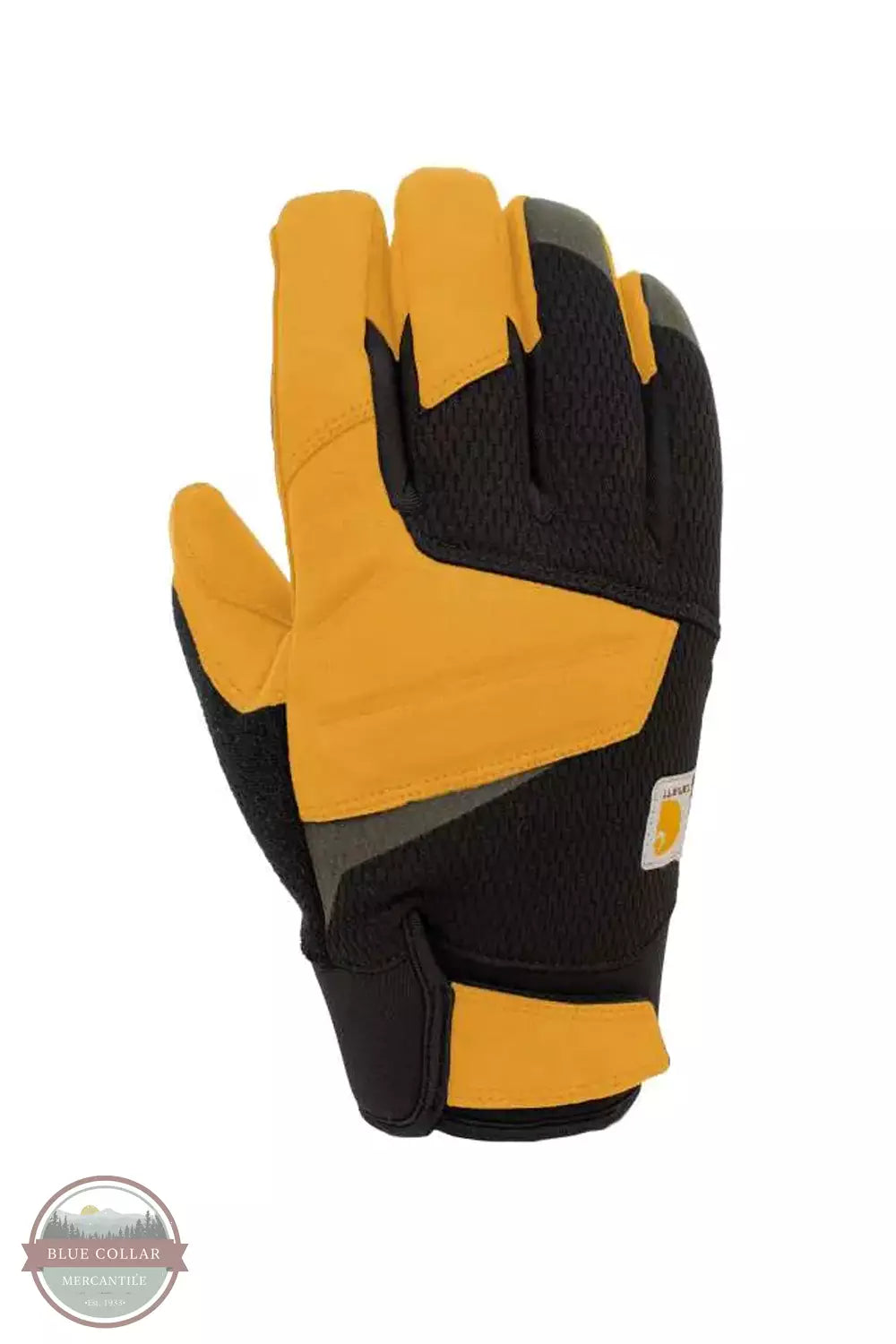 Carhartt Men s Wind Fighter Insulated Synthetic Leather Secure Cuff Gloves Black Barley M