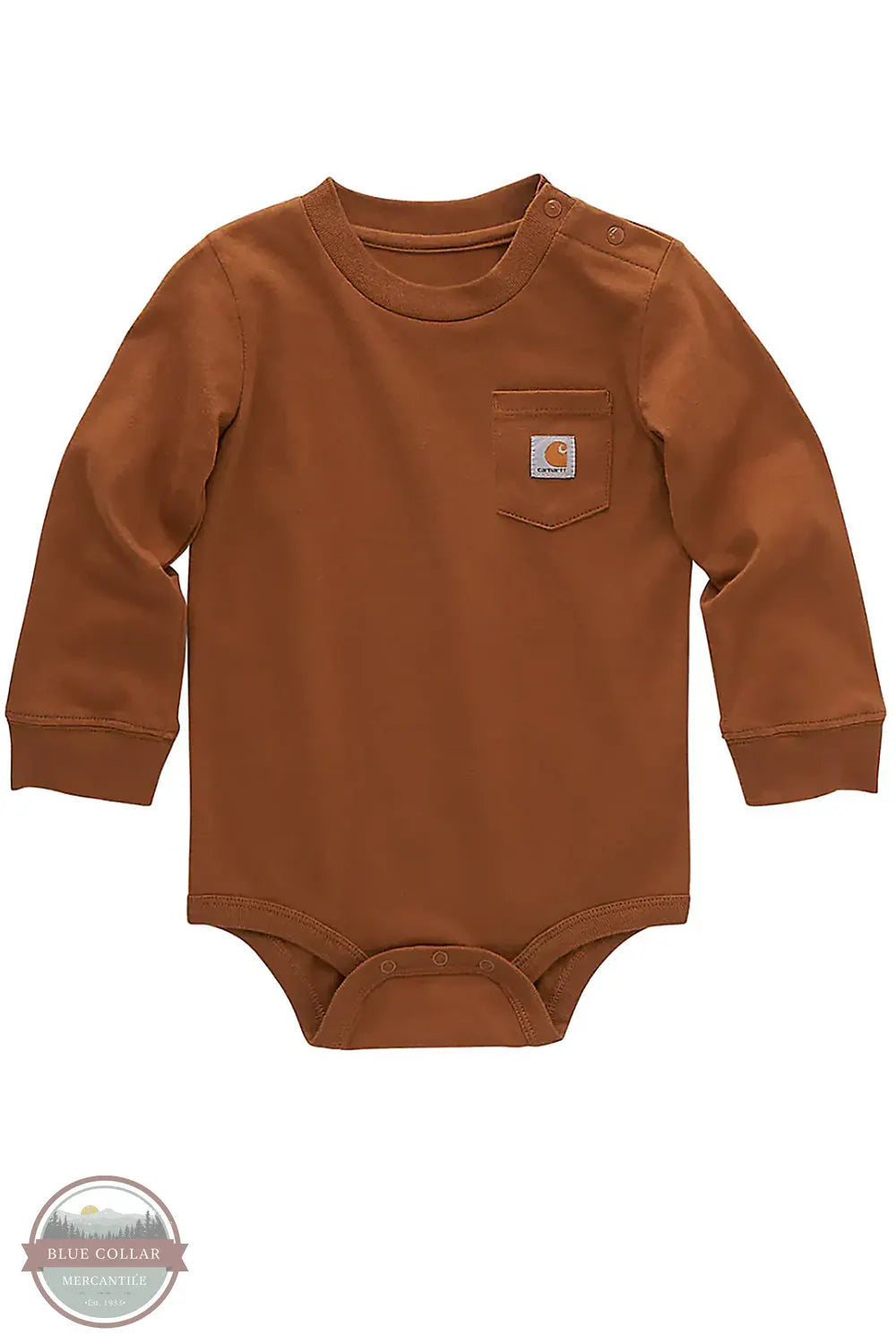 Carhartt CA5002 Long Sleeve Pocket Onesie D15 Carhartt Brown Front view