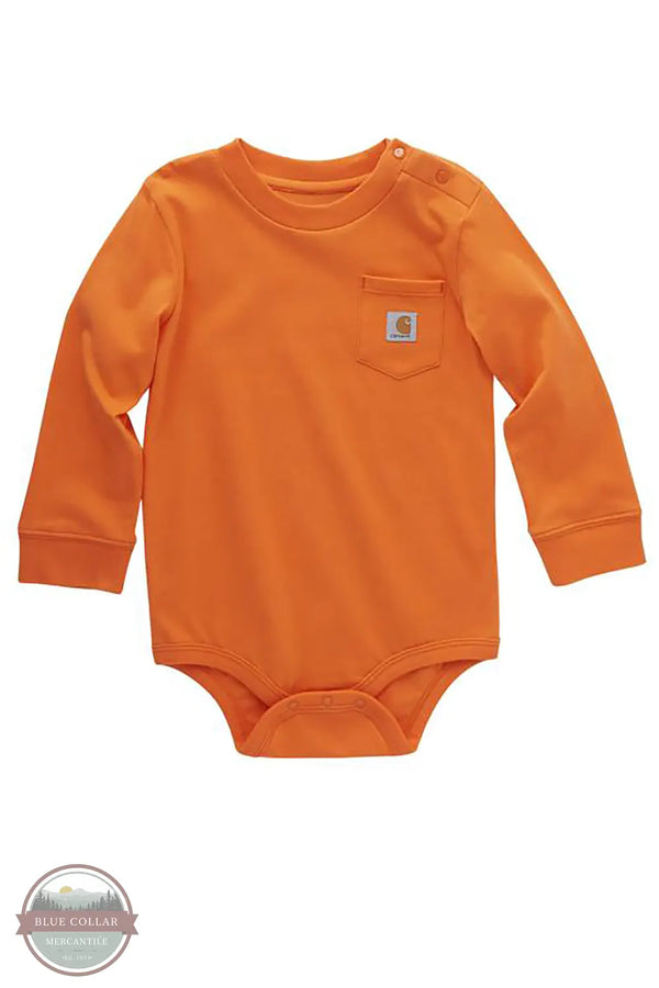 Carhartt CA5002 Long Sleeve Pocket Onesie #165 Orange front view