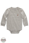 Carhartt CA5002 Long Sleeve Pocket Onesie K01 Heather Grey Front View