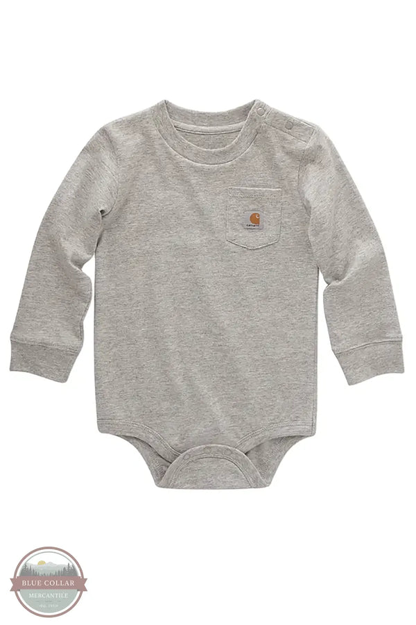 Carhartt CA5002 Long Sleeve Pocket Onesie K01 Heather Grey Front View